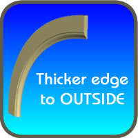 Flexible Door and Window Stop Bending with the Thicker Edge to the Outside