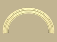 Flexible casing pre-curved into a half circle