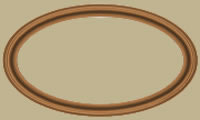 Flexible moulding in pre-curved oval shape